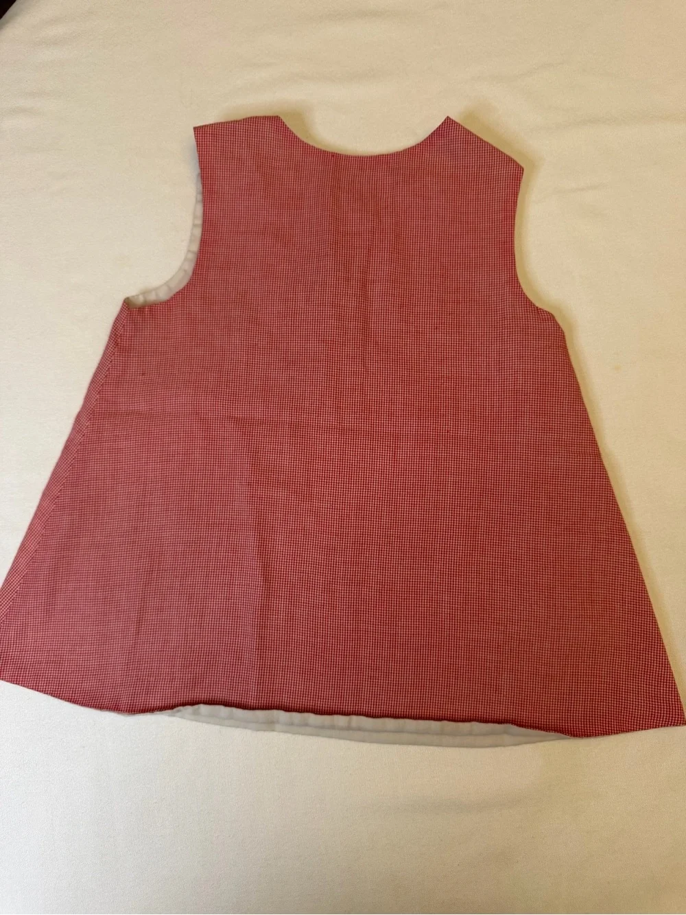 Handmade Vintage-Style Scottie Dog Christmas Jumper Dress 2T Red Check